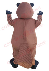 Friendly Beaver Mascot Costume with Big Teeth – Cartoon Animal Character for School & Events