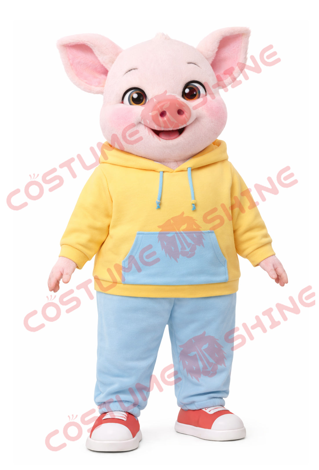 Blue Hawk Falcon i hvid skjorte maskot kostume voksen størrelse til mænd og kvinder med indbygget blæser inde i hovedet 