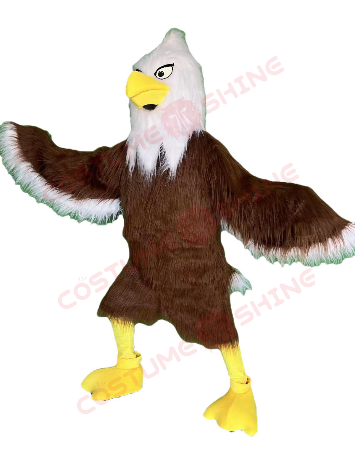 Blue Hawk Falcon i hvid skjorte maskot kostume voksen størrelse til mænd og kvinder med indbygget blæser inde i hovedet 