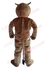 Friendly Brown Lion Mascot Costume for Adults – Plush Full-Body Suit with Big Smile & Tail