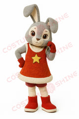 Gray Rabbit Mascot Costume for Adults – Custom Bunny Suit for School, Sports Team & Business Events