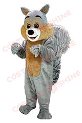 Gray Squirrel Mascot Costume with Fluffy Tail – School, Parade & Promotional Events