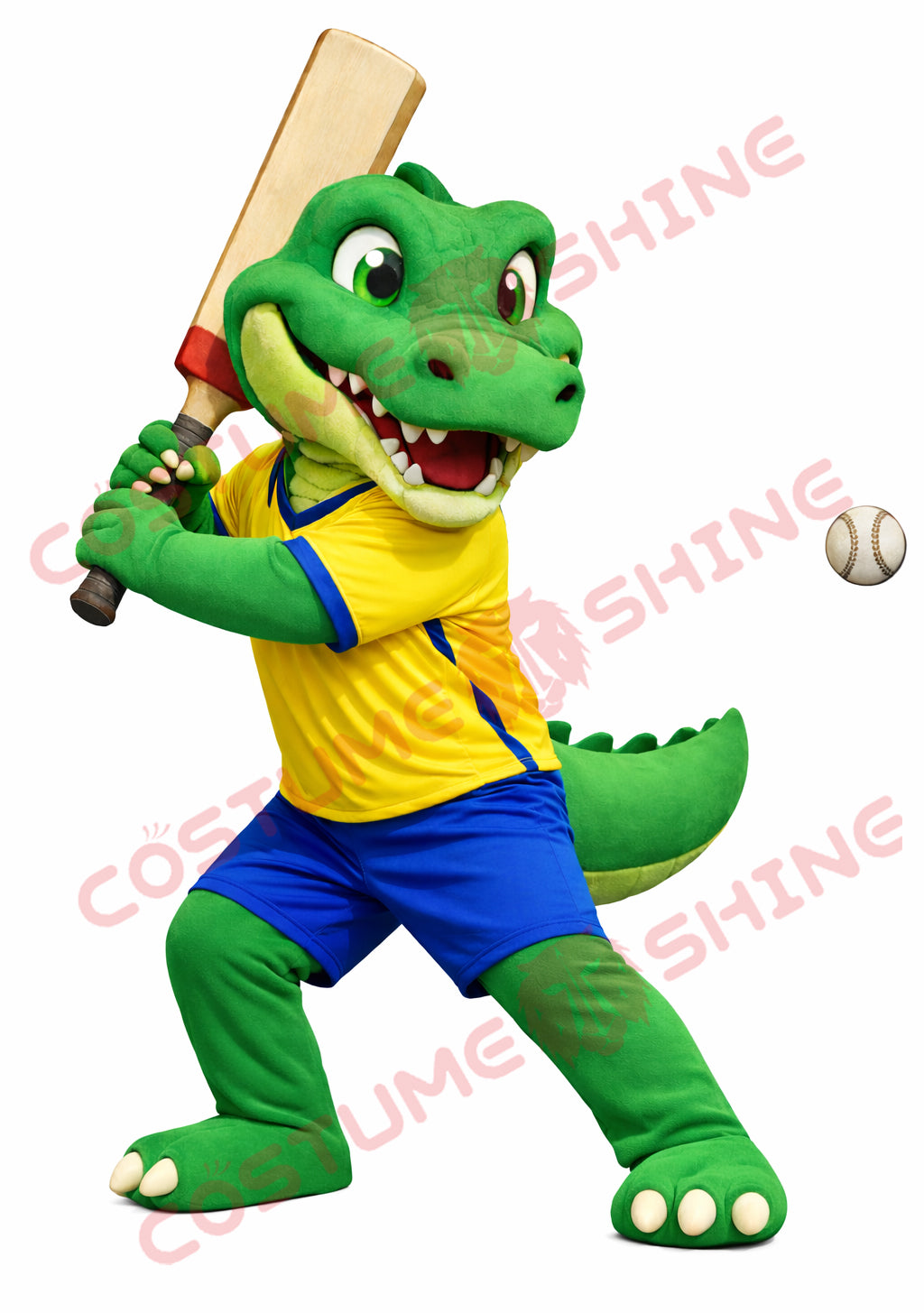 Crocodile Baseball Mascot Costume Adult Sports Character