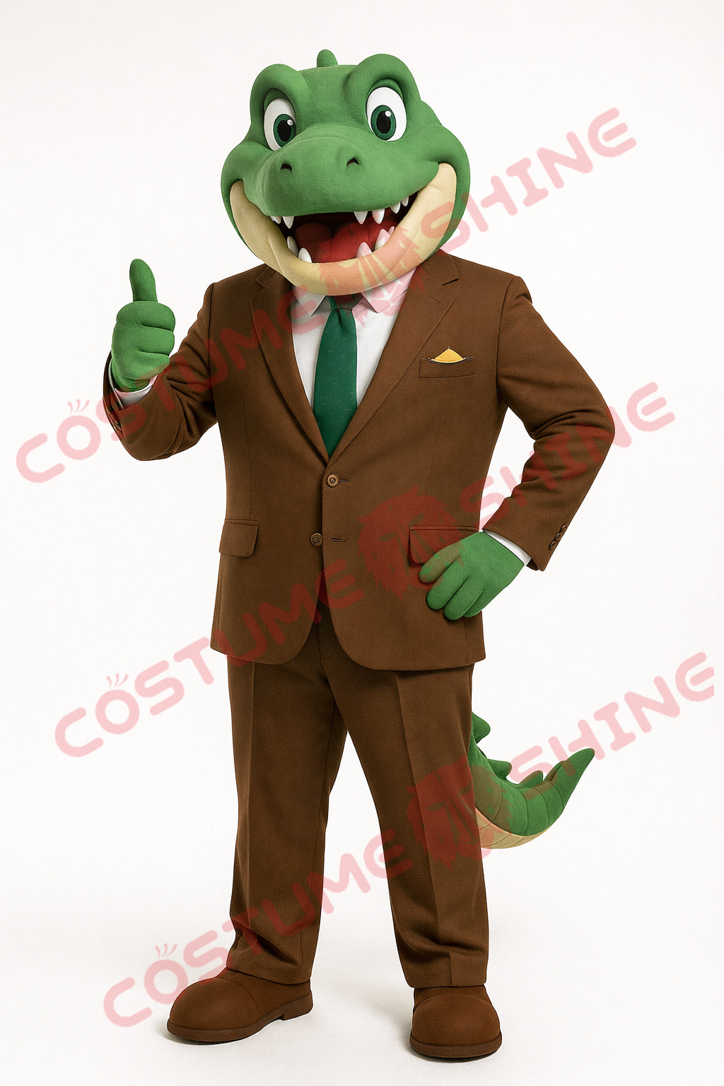 Business Crocodile Mascot Costume Adult in Classic Suit