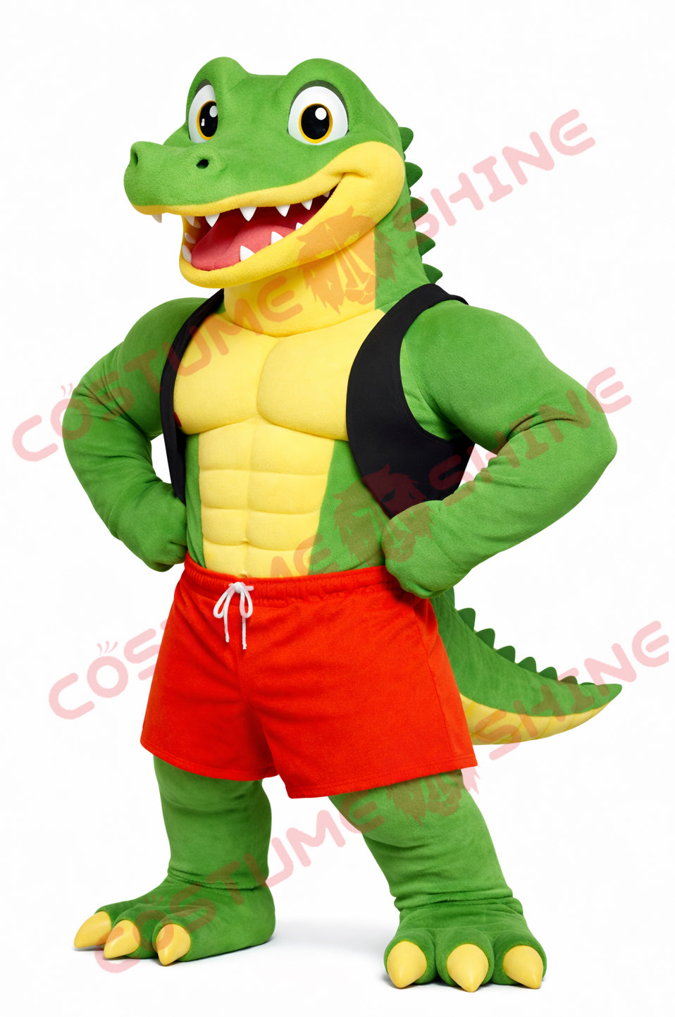 Muscle Crocodile Mascot Costume Adult Sports Style