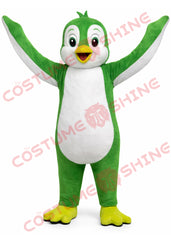 Adult Green Penguin Mascot Costume Plush Full Body Outfit