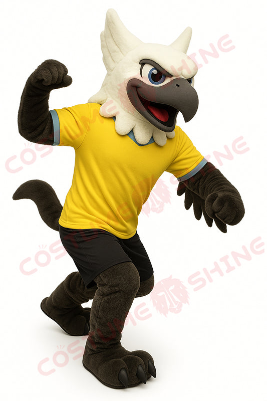 Disfraz de mascota de halcón azul con camisa blanca, tamaño adulto, para hombre y mujer, con ventilador incorporado en la cabeza 