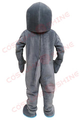 Happy Dolphin Mascot Costume for Adults – Grey & White Plush Full-Body Suit for Events, Parties & Promotions