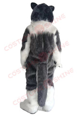 Disfraz de mascota de halcón azul con camisa blanca, tamaño adulto, para hombre y mujer, con ventilador incorporado en la cabeza 