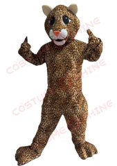 Leopard Mascot Costume for Adults – Spotted Cheetah Cat Plush Suit with Head & Feet