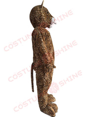 Leopard Mascot Costume for Adults – Spotted Cheetah Cat Plush Suit with Head & Feet
