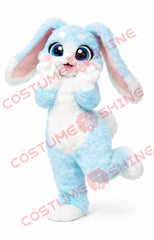 Blue Hawk Falcon i hvid skjorte maskot kostume voksen størrelse til mænd og kvinder med indbygget blæser inde i hovedet 