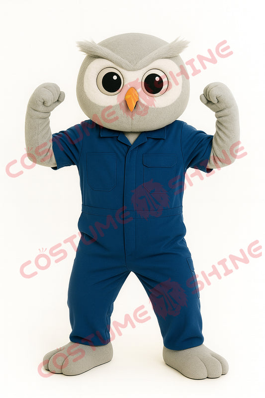 Disfraz de mascota de halcón azul con camisa blanca, tamaño adulto, para hombre y mujer, con ventilador incorporado en la cabeza 