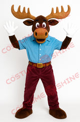 Blue Hawk Falcon i hvid skjorte maskot kostume voksen størrelse til mænd og kvinder med indbygget blæser inde i hovedet 