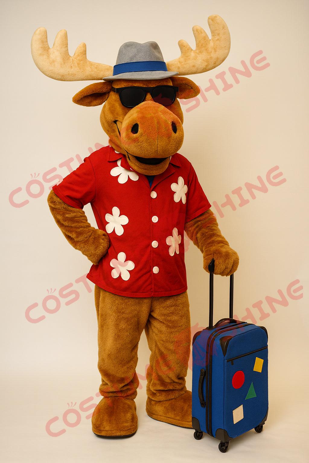 Blue Hawk Falcon i hvid skjorte maskot kostume voksen størrelse til mænd og kvinder med indbygget blæser inde i hovedet 