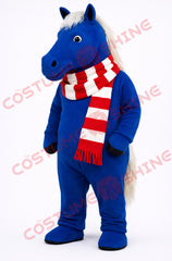 Disfraz de mascota de halcón azul con camisa blanca, tamaño adulto, para hombre y mujer, con ventilador incorporado en la cabeza 