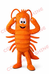 Orange Lobster Mascot Costume for Adults Cute Cartoon Custom Event Character