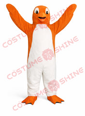 Adult Orange Penguin Mascot Costume Plush Full Body Outfit