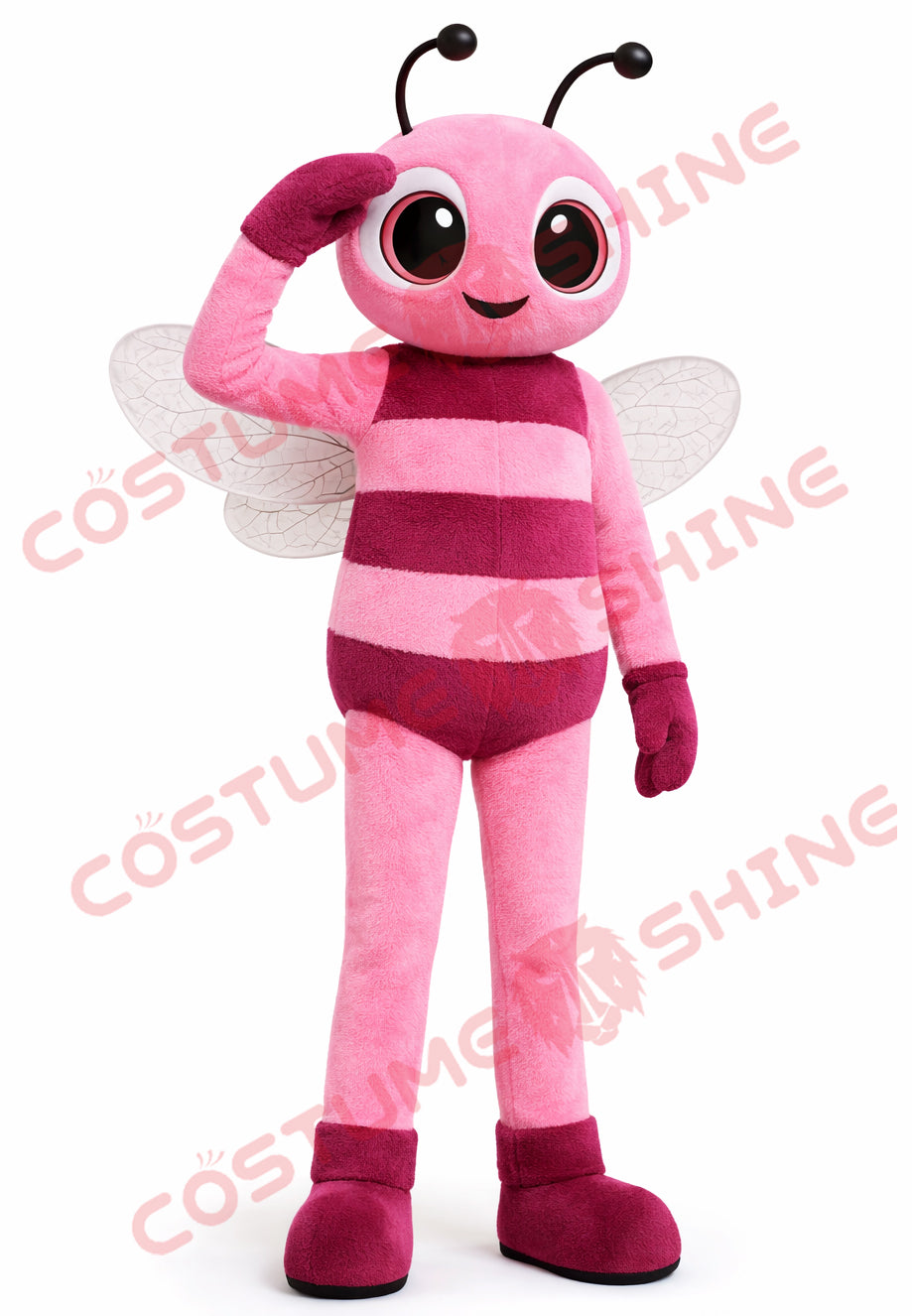 Pink Bee Mascot Costume for Adults – Plush Event Mascot Suit