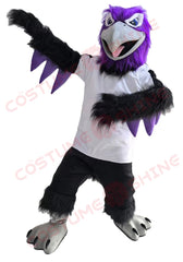Purple Eagle Mascot Costume for Adults – Fierce Bird Suit with Wings & Claws