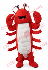 Red Lobster Mascot Costume for Adults with White Belly Event Character