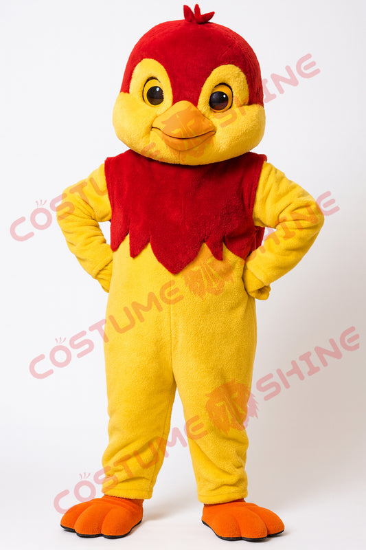 Red & Yellow Chicken Mascot Costume for Adults | Plush Suit