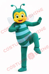 Green Bee Mascot Costume for Adults – Plush Bee Mascot Suit