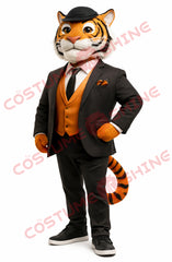 Gentleman Tiger Mascot Costume Adult – Business Suit Style