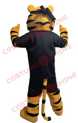 Tiger Mascot Costume with Black Outfit for School Sports & Events