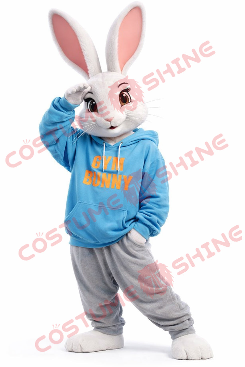 Disfraz de mascota de halcón azul con camisa blanca, tamaño adulto, para hombre y mujer, con ventilador incorporado en la cabeza 