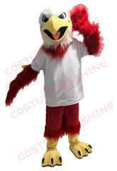 White & Red Eagle Mascot Costume for Adults – School Spirit & Sports Team Outfit