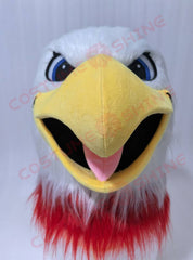 White & Red Eagle Mascot Costume for Adults – School Spirit & Sports Team Outfit