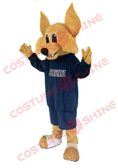 Blue Hawk Falcon i hvid skjorte maskot kostume voksen størrelse til mænd og kvinder med indbygget blæser inde i hovedet 