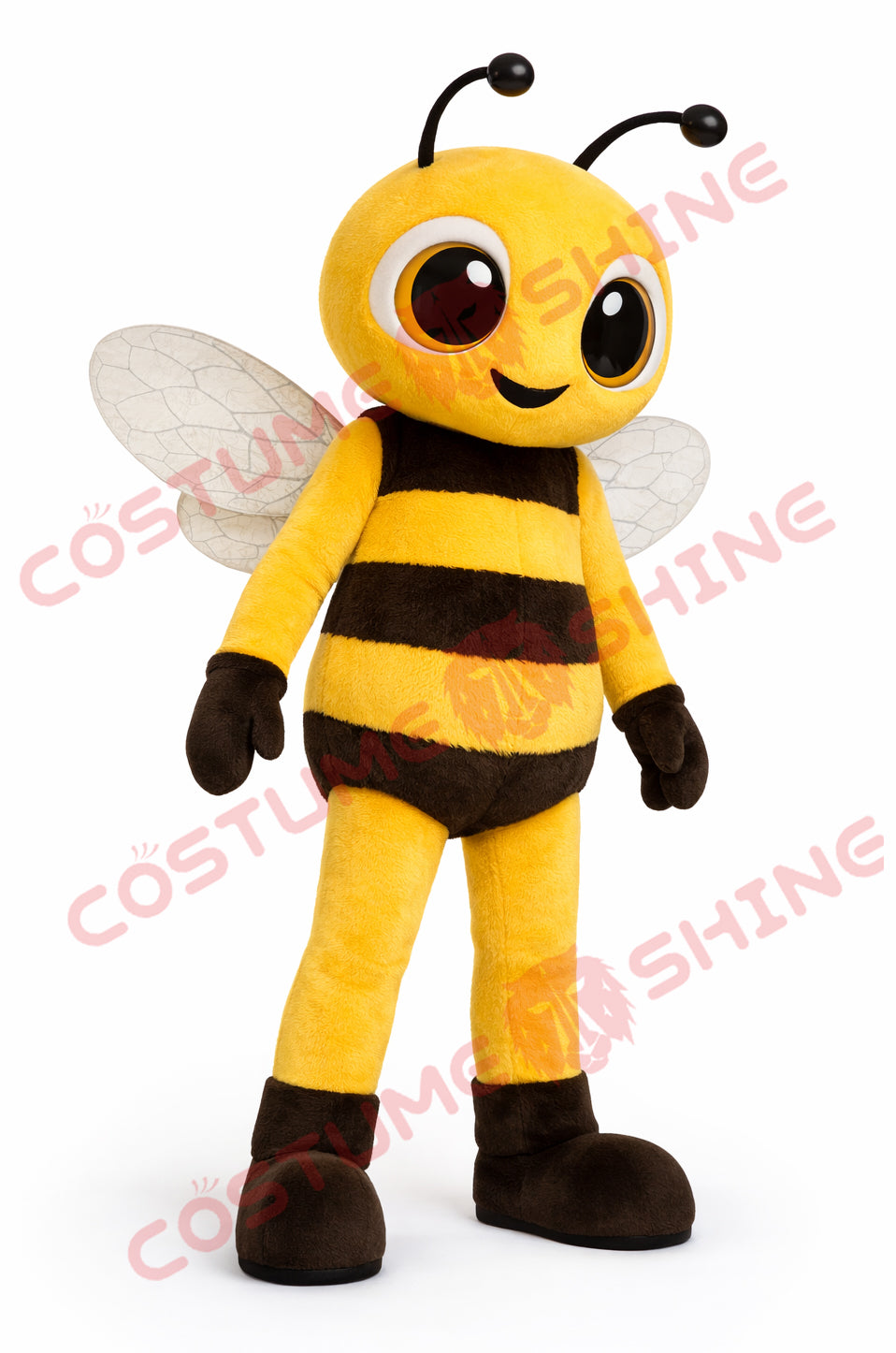 Yellow Black Bee Mascot Costume for Adults – Plush Classic Suit